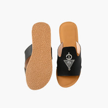 Load image into Gallery viewer, Handcrafted Moroccan Leather Sandals with Traditional Berber Silver Adornments
