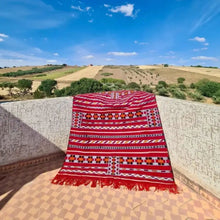 Load image into Gallery viewer, Handmade Moroccan Berber Wool Rug - Red Passion
