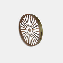 Load image into Gallery viewer, White round Wood and Resin Serving Tray with Zellige-Style Design
