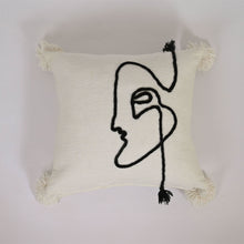 Charger l&#39;image dans la galerie, Small black lady pillow Handmade - Embroidered Moroccan
